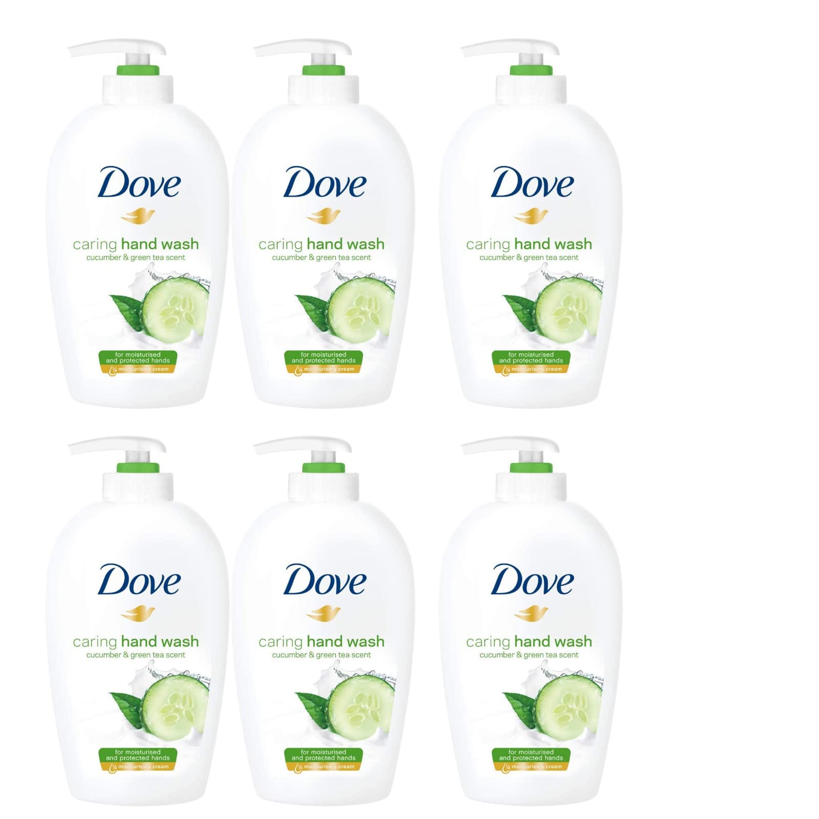 Product image of Dove Caring Hand Wash Fresh Touch Cucumber and Green Tea 8.45 fl oz 8.45 fl oz Pack of 6